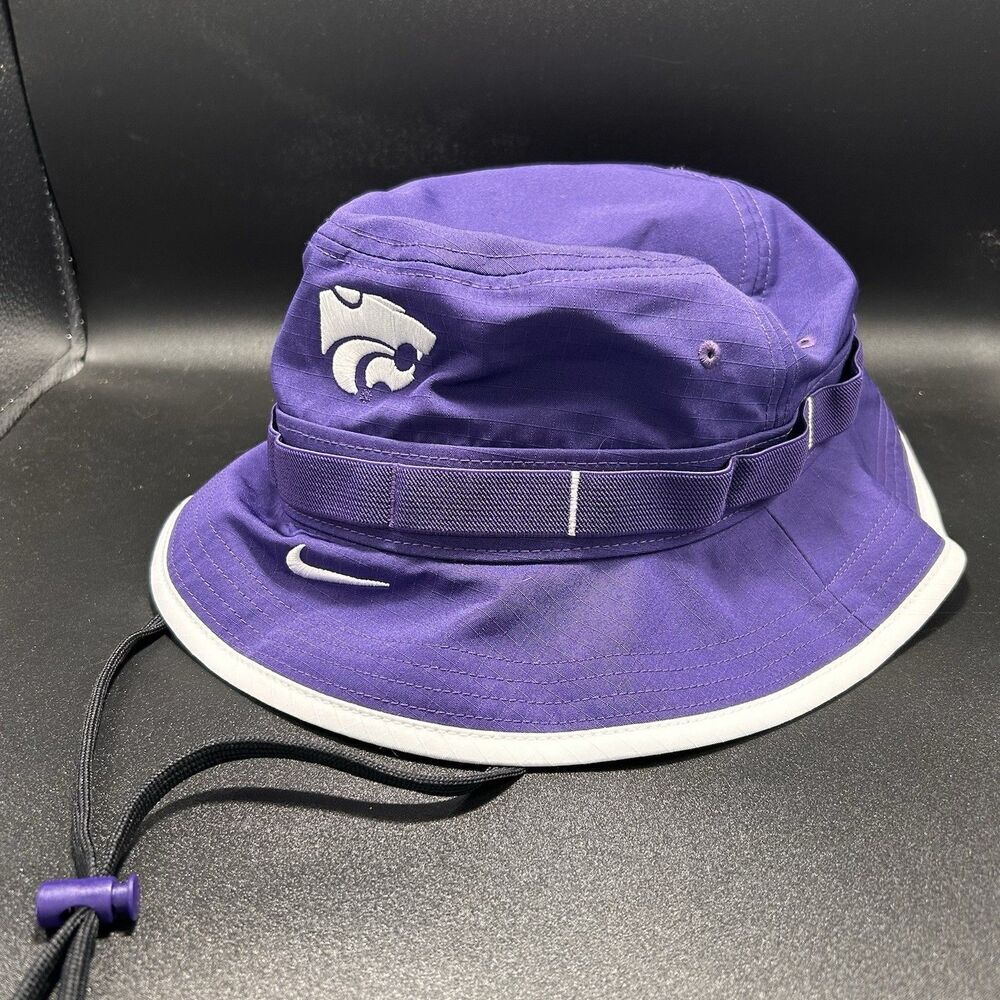 K State Wildcats Nike Bucket Hat Unisex Medium Purple Adjustable Strap Dri Fit